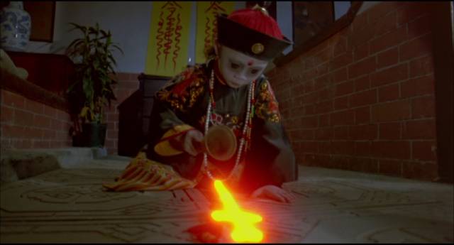 A cute child vampire helps fight a European blood-sucker in Lam Ching-Ying's Vampire vs Vampire (1989)