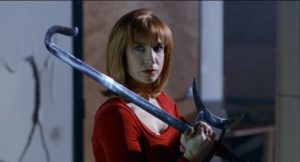Kristi (Cynthia Rothrock) gets serious after her sister is murdered in Godfrey Ho's Undefeatable (1993)