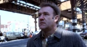 New York cop "Popeye" Doyle (Gene Hackman) has a personal dislike of foreign drug traffickers in William Friedkin's The French Connection (1971)