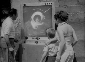 Ro-Man urges the last remaining humans to give up and die in Phil Tucker's Robot Monster (1953)