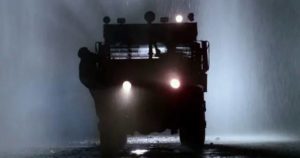 One of the trucks prepares to leave with its deadly cargo in William Friedkin's Sorcerer (1977)
