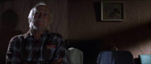 Alvin Straight (Richard Farnsworth) slowly comes to a decision in response to news of his brother's declining health in David Lynch's The Straight Story (1999)