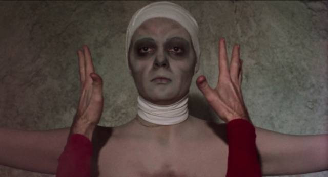 A Satanic cult tries to resurrect Rita Calderoni's executed witch in Renato Polselli's Black Magic Rites (1973)