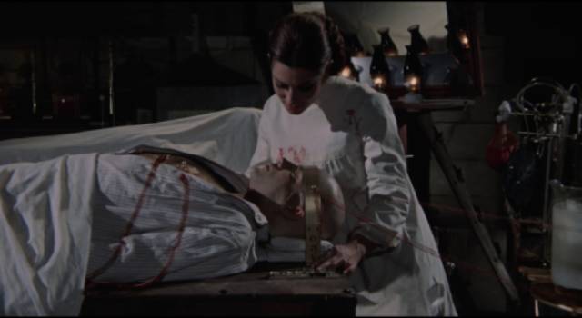 Tania (Rosalba Neri) continues her father's work in Mel Welles' Lady Frankenstein (1971)