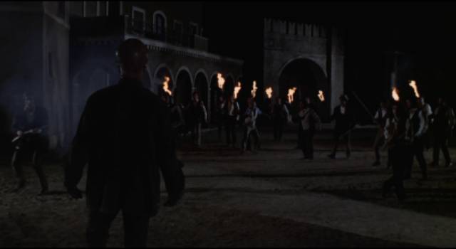 Angry townsfolk hunt the monster in Mel Welles' Lady Frankenstein (1971)
