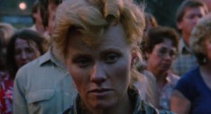 Big city lawyer Asta Cadell (Deborra-Lee Furness) confronts small town toxic masculinity in Steve Jodrell's Shame (1988)