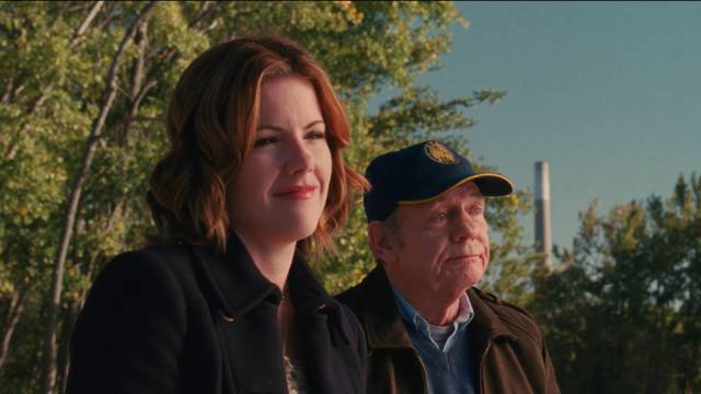 Pete (Doug McGrath) takes Joey's daughter Betty Jo (Kathleen Robertson) back her father's roots in Don Shebib's Down the Road Again (2011)