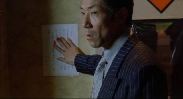 Rikuo Ishimatsu (Gorô Kishitani) is a conscience-less killer in Takashi Miike's Graveyard of Honor (2002)