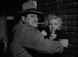Joan Booth (Barbara Stanwyck) ends up fighting for scraps in back alleys in Michael Gordon's The Lady Gambles (1949)