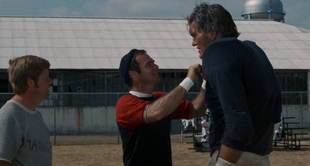 Paul "Wrecking"Crewe (Burt Reynolds) has to rely on brute force to beat the guards' team in Robert Aldrich's The Longest Yard (1974)
