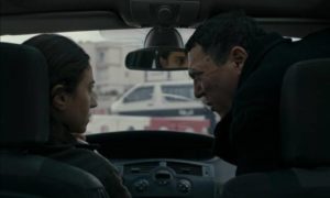 Batal (Mohamed Grayaâ) warns Fatma (Fatma Oussaifi) to stop investigating in Youssef Chebbi’s Ashkal: The Tunisian Investigation (2022)