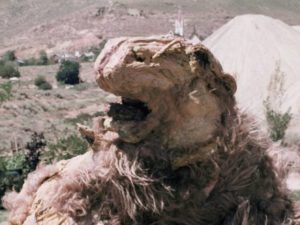 A mutant sheep menaces a small desert town in Fredric C. Hobbs’s Godmonster of Indian Flats (1973)