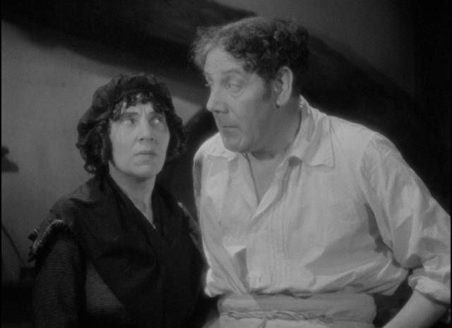 Sweeney Todd (Tod Slaughter) and Mrs. Lovatt (Stella Rho) have an uneasy but profitable alliance in George King’s Sweeney Todd: The Demon Barber of Fleet Street (1936)
