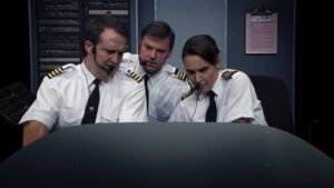The crew of Japan Air Lines Flight 123 struggle to control the plane in Charlie Victor Romeo (2013)