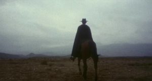 Sole survivor Stubby Preston (Fabio Testi) heads back into the wilderness in Lucio Fulci's The Four of the Apocalypse (1975)