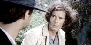 Jacobo (Mario Pardo) is concerned by Marco (Terence Hill)'s change of mind in Mario Camus' Wrath of the Wind (1970)