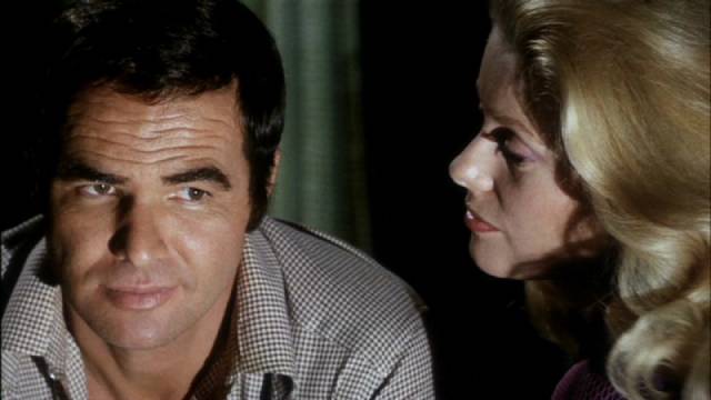 L.A. cop Phil Gaines (Burt Reynolds) and high-class prostitute Nicole Britton (Catherine Deneuve) have a troubled romance in Robert Aldrich's Hustle (1975)