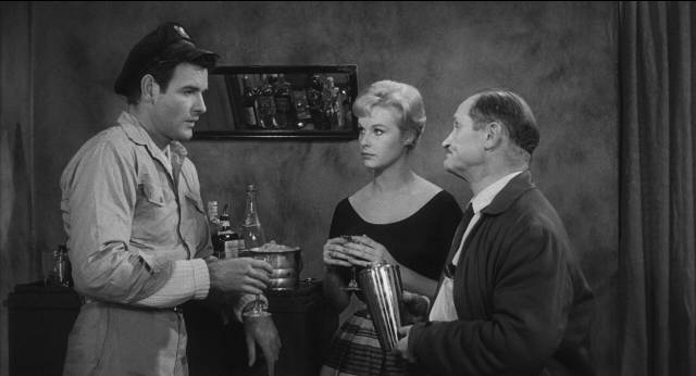 Boat captain Thorne Sherman (James Best) wants to know what Dr. Craigis (Baruch Lumet) and his daughter Ann (Ingrid Goude) are up to in Ray Kellogg's The Killer Shrews (1959)