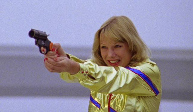 Monique van de Ven plays the star of an action TV series in Brian Trenchard-Smith's Stunt Rock (1978)