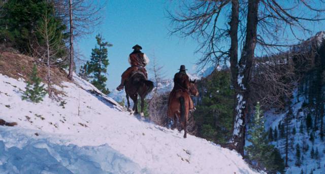 Snow-capped mountains provide an appropriate setting for a bleak story in Sergio Corbucci's The Great Silence (1968)