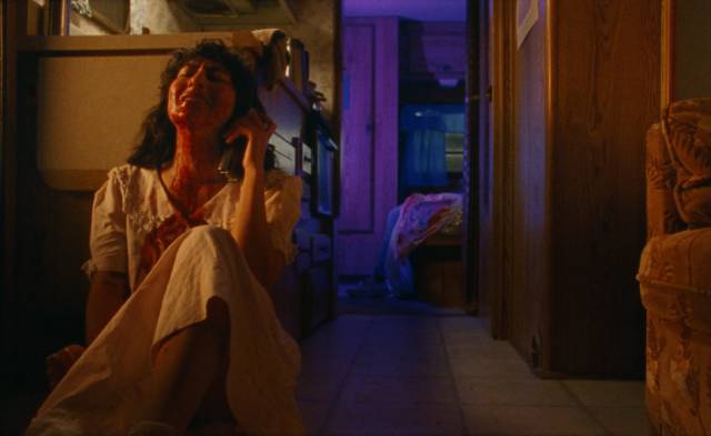 A woman (Kris Esfandiari) flees abuse and her own violent actions in Jae Matthews & Augustus Muller's The Runner (2022)