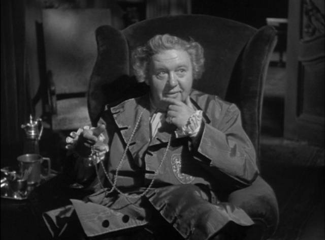 Sire Alain De Maletroit (Charles Laughton) schemes to get revenge for a romantic slight in Joseph Pevney's The Strange Door (1951)