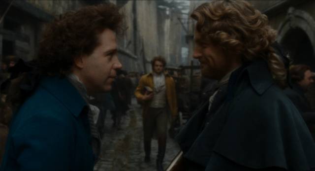 Victor (Kenneth Branagh) impresses fellow student Henry (Tom Hulce) in Branagh's Frankenstein (1994)