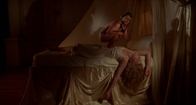 Mary (Natasha Richardson) dreams herself into Henry Fuseli's 1781 painting The Nightmare in Ken Russell's Gothic (1987)