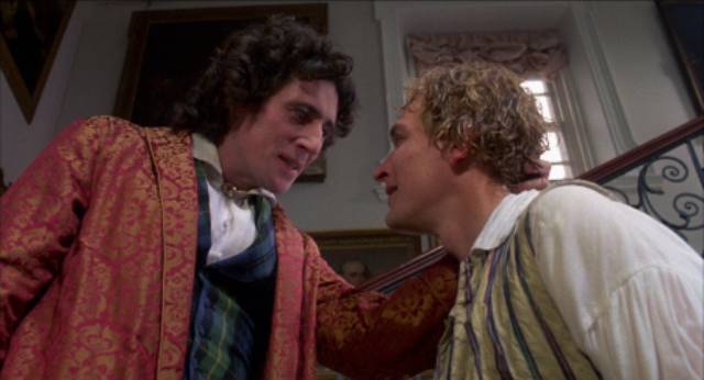 Shelley (Julian Sands) sees Byron (Gabriel Byrne) as his creative master in Ken Russell's Gothic (1987)
