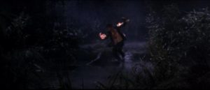 Tom (Ian McShane) is pursued by Michaela (Ava Gardner)'s vengeful coven in Roddy McDowall's The Ballad of Tam Lin (1970)