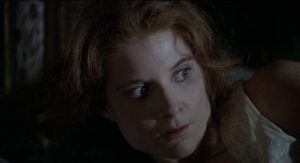 Nurse Meredith Stone (Patricia Pearcy) sees weird goings on in her client's house in Alan Beattie's The House Where Death Lives (1981)