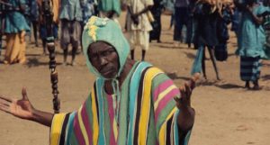 Jagomay (Ousmane Camara) rejects outsider religion in favour of traditional beliefs in Ousmane Sembène's Ceddo (1977)