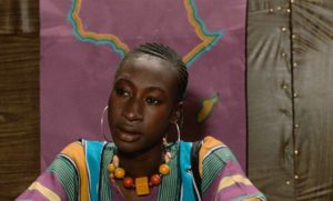 El Hadj's daughter Rama (Myriam Niang) confronts his hypocrisy in Ousmane Sembène's Xala (1975)