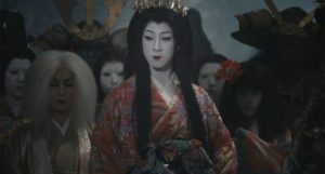 Princess Shirayuki (Tamasaburô Bandô) and the Yokai are trapped beneath the waters of the lake in Masahiro Shinoda's Demon Pond (1979)