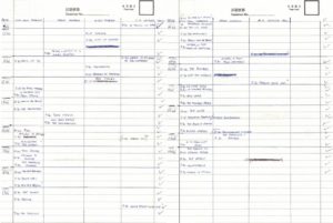 My screening schedule for the 5th Hong Kong International Film Festival, April 9-24, 1981