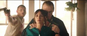 Diner employee Charlotte (Jocelin Donahue) gets caught in the crossfire in Francis Galluppi’s The Last Stop in Yuma County (2023)