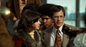 Mark (Frederic Forrest) and Ann (Cindy Williams) think they're anonymous in a crowd in Francis Ford Coppola's The Conversation (1974)