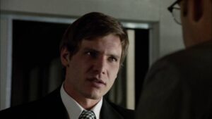Martin Stett (Harrison Ford) insists on taking delivery of the tapes in Francis Ford Coppola’s The Conversation (1974)