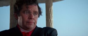 Russian agent Kropotkin (Severn Darden) patiently explains the situation to Dr Sidney Schaeffer (James Coburn) in Theodore J. Flicker’s The President’s Analyst (1967)