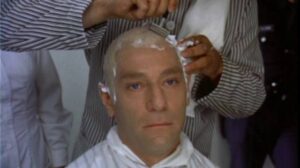 Harry Benson (George Segal) is prepped for the procedure in Mike Hodges' The Terminal Man (1974)