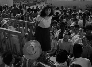 The people of Las Piedras express their anger at the American oil company in Henri-Georges Clouzot’s The Wages of Fear (1953)