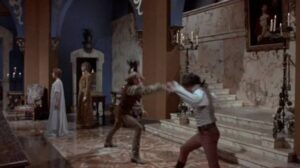 The vampire puts up a fierce fight during the climactic duel in Brian Clemens’ Captain Kronos: Vampire Hunter (1974)