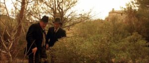 Cesar Soubeyran (Yves Montand) and his nephew Ugolin (Daniel Auteuil) block the spring on their neighbour's land in Claude Berri's Jean de Florette (1986)