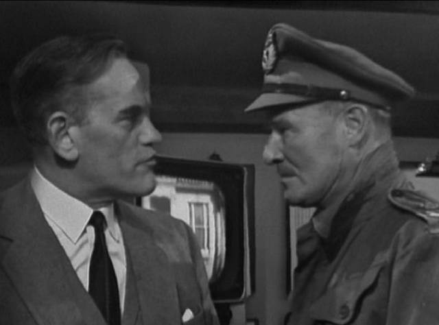The Prime Minister has to rein in an overly aggressive military in Nigel Kneale's The Crunch (Michael Elliott, 1964)