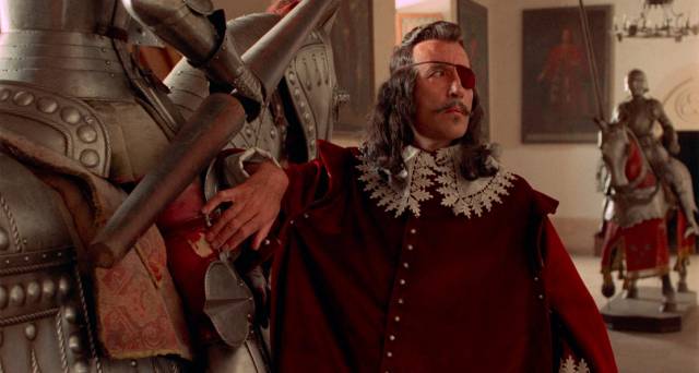 Rochefort (Christopher Lee) is the Cardinal's ruthless agent in Richard Lester's The Four Musketeers (1974)