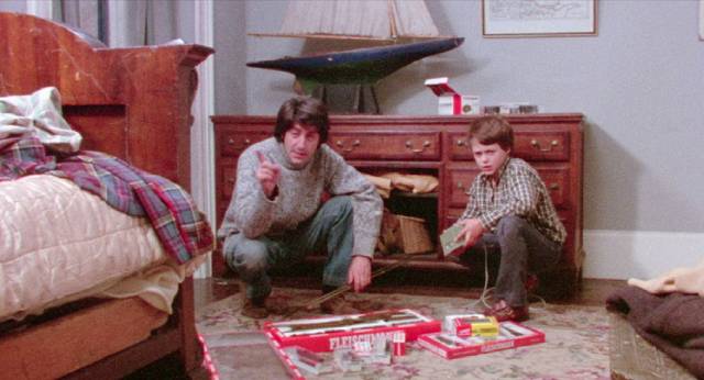 Tom (Tom Conti) tries to bond with his nephew Giles (Gavin Wallace) in Simon Perry's Eclipse (1977)