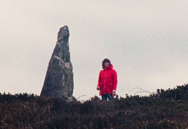The standing stone embodies the age-old energy of the land in Mark Jenkin's Enys Men (2022)