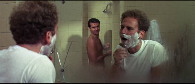 Jonathan (Jack Nicholson) and Sandy (Art Garfunkel) share a casual male intimacy in Mike Nichols' Carnal Knowledge (1971)