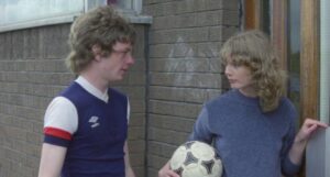 Gregory (John Gordon Sinclair) falls for Dorothy (Dee Hepburn), his replacement on the football team, in Bill Forsyth's Gregory's Girl (1980)