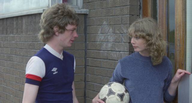 Gregory (John Gordon Sinclair) falls for Dorothy (Dee Hepburn), his replacement on the football team, in Bill Forsyth's Gregory's Girl (1980)